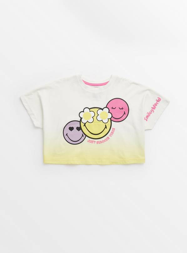 SmileyWorld Ombre Cropped T-Shirt 10 years